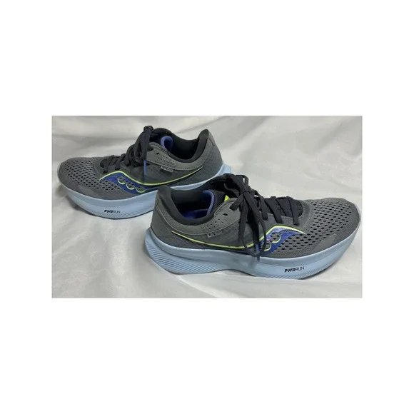 Saucony Ride 15 Womens Running Shoes Gray Blue Athletic Sneakers Size‎ 7.5 - Picture 6 of 9